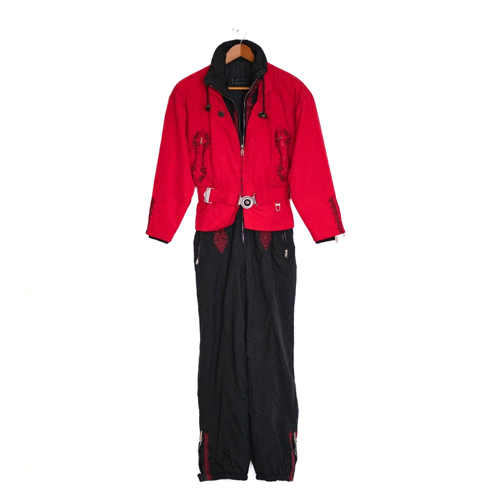 Vintage Bogner Y2K NWT Embroidered One Piece Ski Suit Women's 8 Made in USA